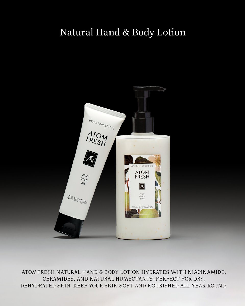 Atomfreshlab's tweet image. Boxed, unboxed, then used. Zesty Citrus Sage goes from shelf to skin. 📦➡️🤍

#atomfresh #handlotion #bodylotion #bodycare #routine