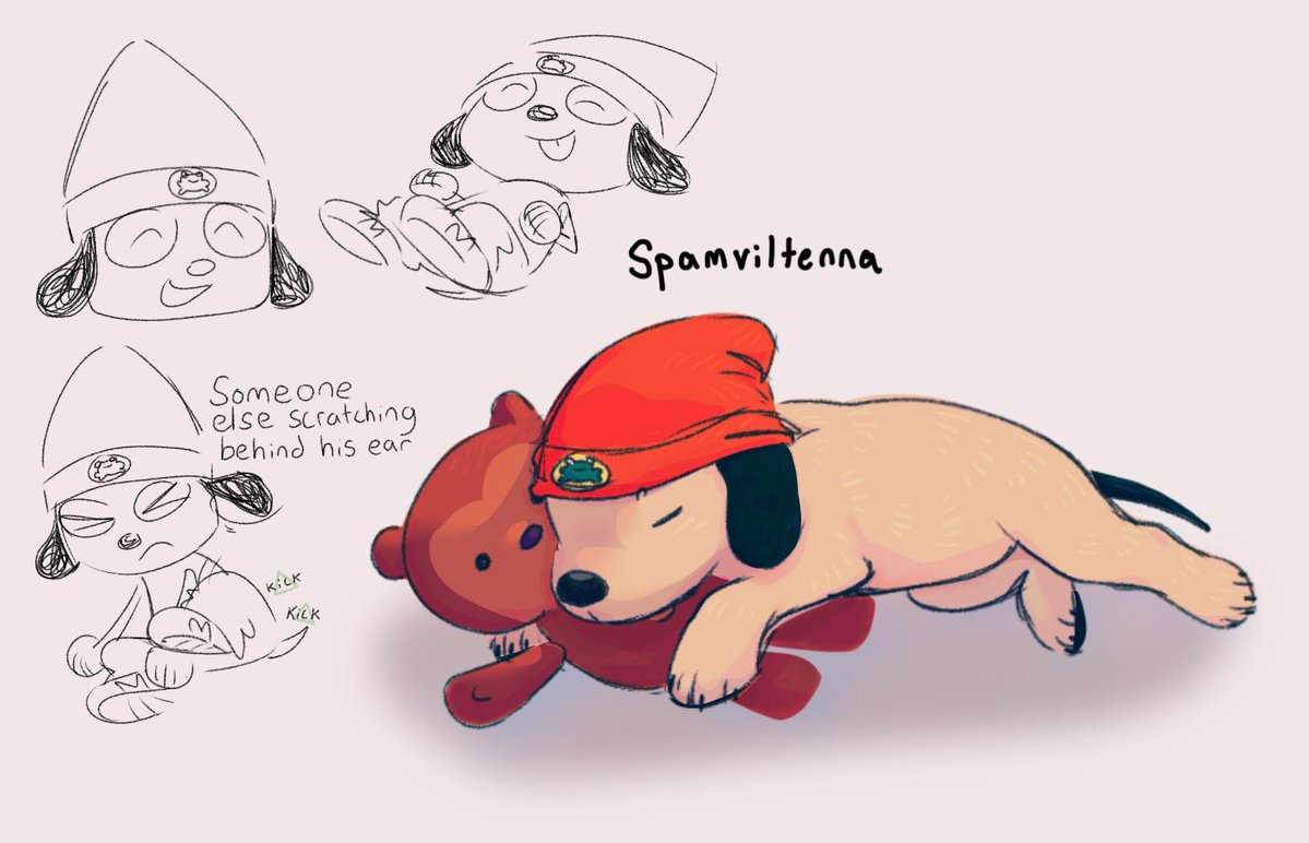 spamviltenna's tweet image. more doodles. i need to actually draw something soon #parappa