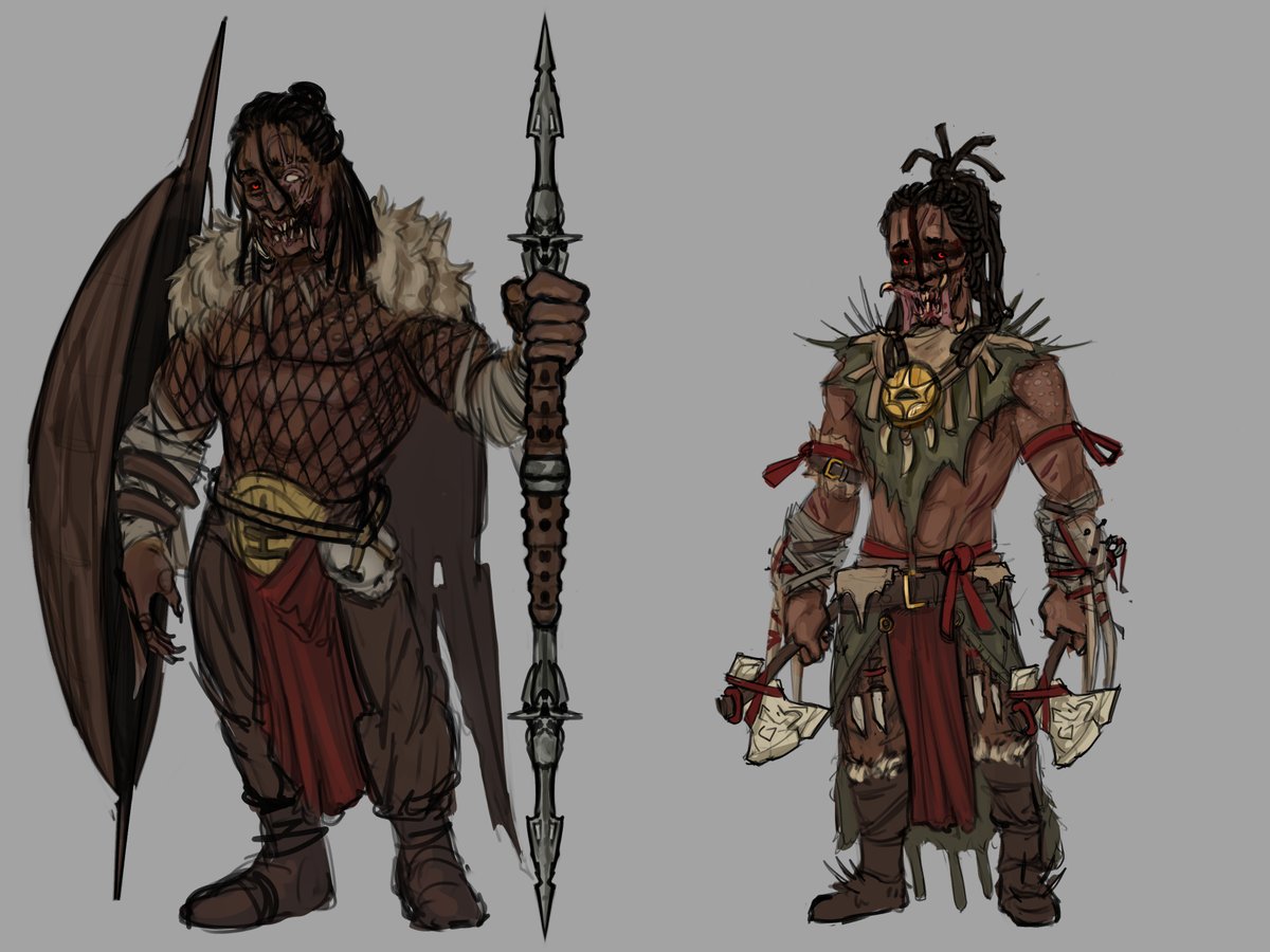 Aliás! esqueci de postar aqui

To fazendo uma mesa inspirada em hexatombe pros meus amigos, e esses são os antagonistas!

Cordeiro, Koda e Kenai
#Hexatombe #OrdemParanormal