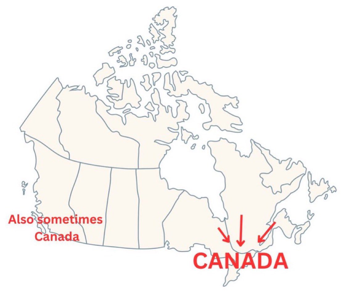 CanaduhOh's tweet image. What bands really mean when they say they’re “touring Canada”