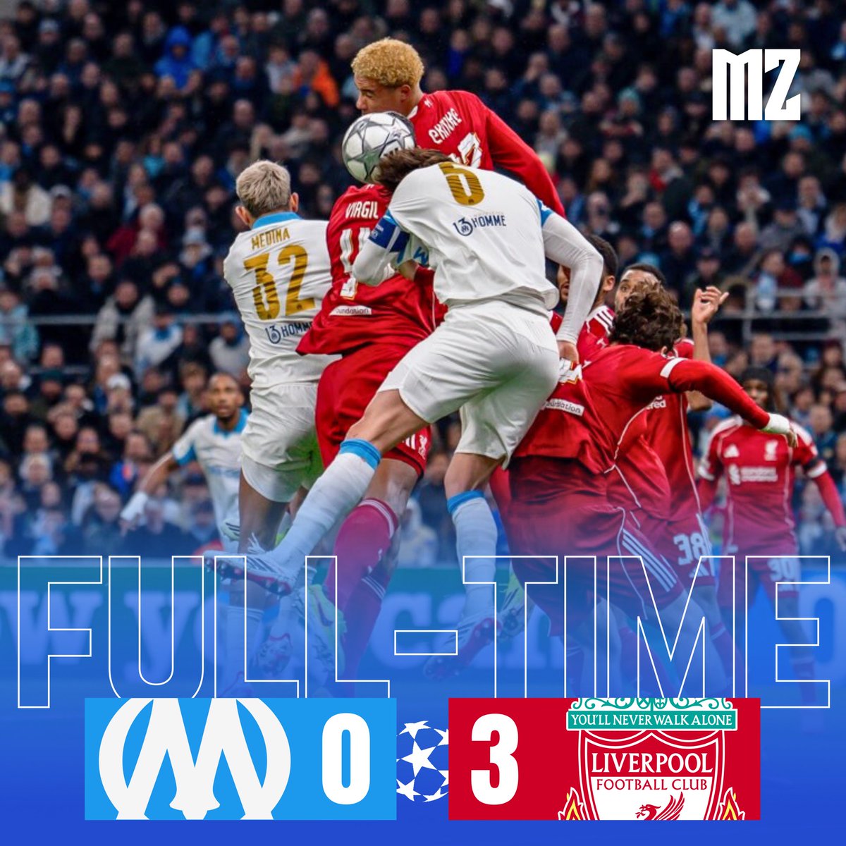MassiliaZone's tweet photo. Fin du match au Vélodrome.

Malgré une bonne entame, l’OM n’a pas fait le poids face à Liverpool et devra jouer sa qualification mercredi prochain à Bruges. https://t.co/AtVq5PQqqH