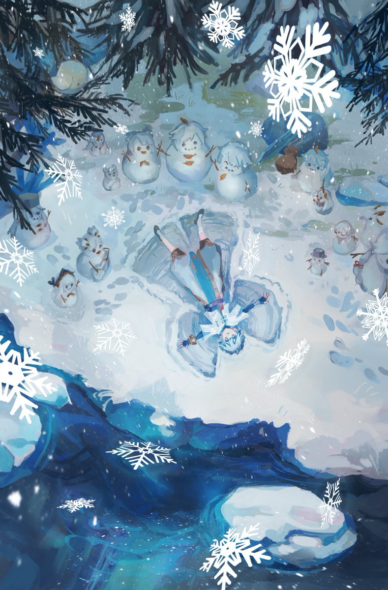 sabimilia's tweet image. some genshin zine pieces i never posted