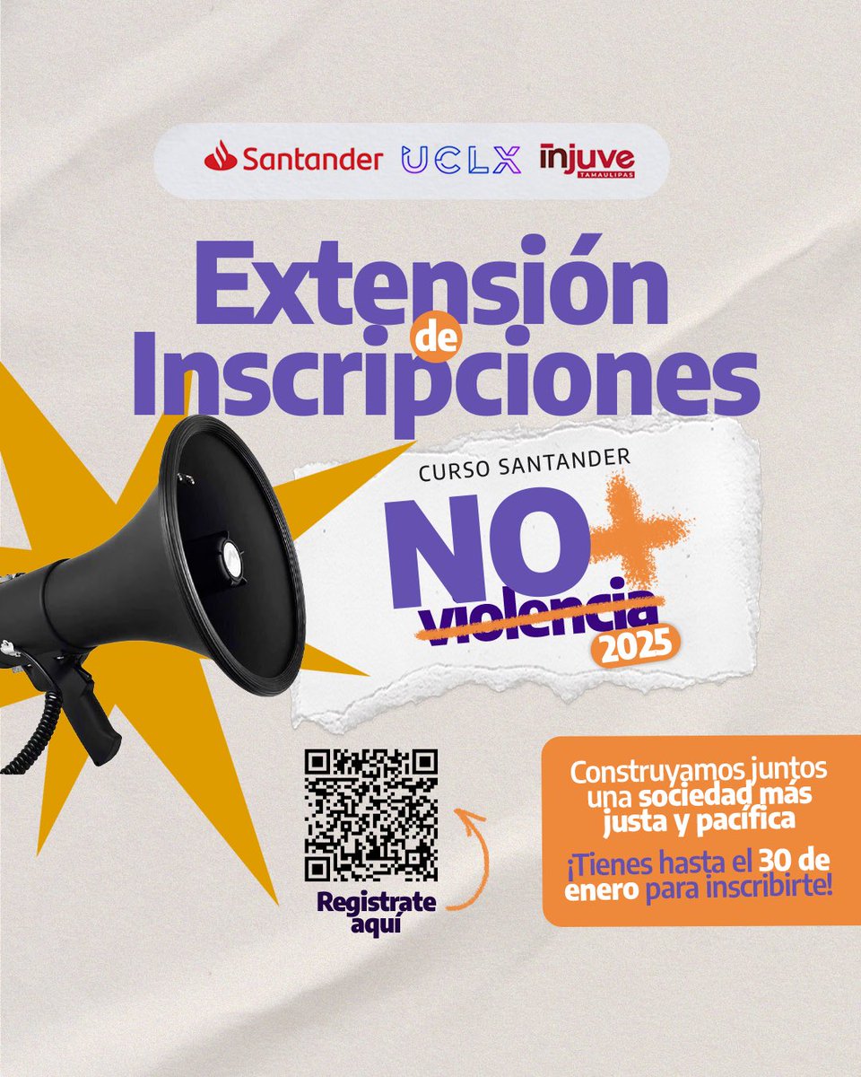 ¡Aprender para transformar!💪🏼🔥

La educación tiene el poder de transformar realidades y prevenir la violencia desde la información y la reflexión. Por ello, Santander extiende la inscripción al curso “No + Violencia 2025”, reafirmando su compromiso con la formación.