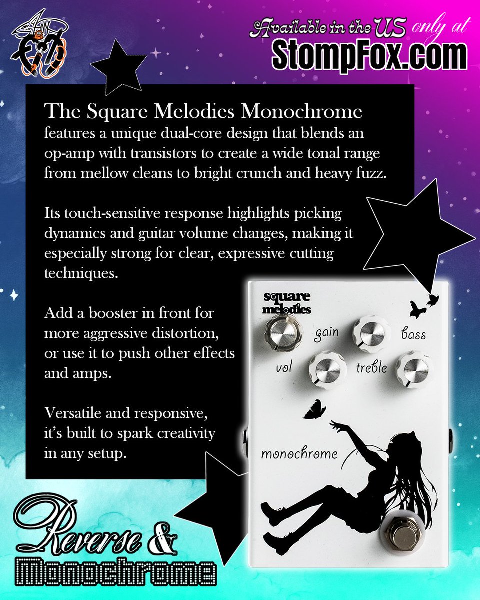 StompFox's tweet photo. 2 Stars born of the Same Night 🌟 

Square Melodies @umami_effects 
🖤Reverse &amp; Monochrome🤍 

Available in the US exclusively through https://t.co/4KpIqpNo9F https://t.co/APZuzPHHxo