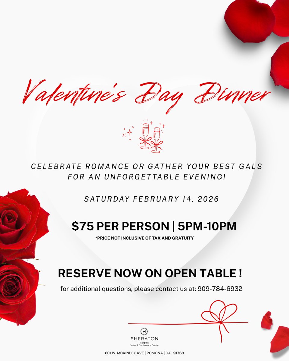 Fairplex's tweet image. Celebrate Valentine's Day with a special dinner menu at McKinley's Grille! Reservations are now available. ❤️ #ValentinesDay