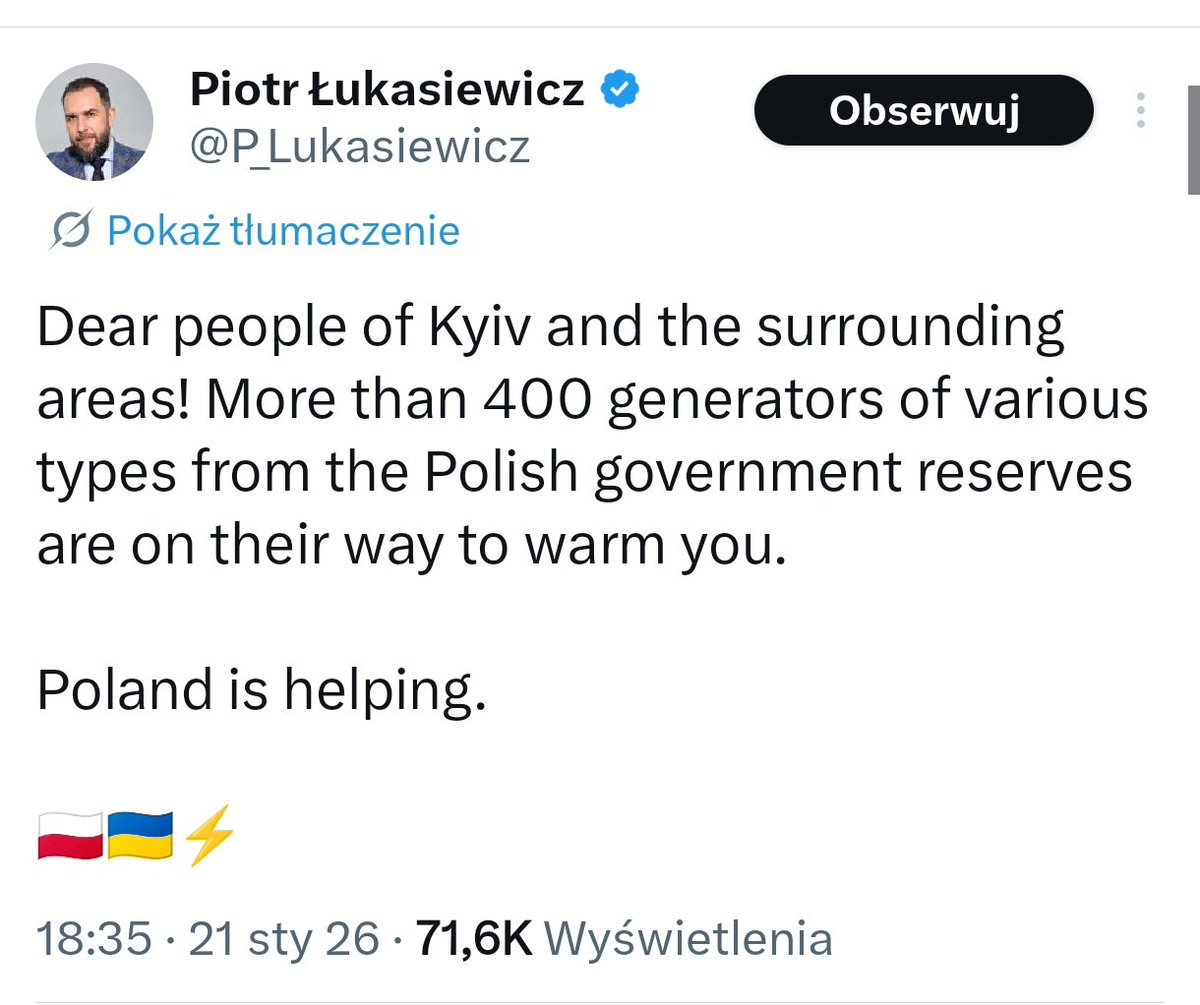krulbijedame's tweet image. Wróżka zębuszka wyżebrała 5 milionów złotych na agregaty.

Typ dzisiaj informuje, że Polska PRZEKAZAŁA Z REZERW STRATEGICZNYCH 400 agregatów prądotwórczych. 

Przecież ten kraj to mem 🤡