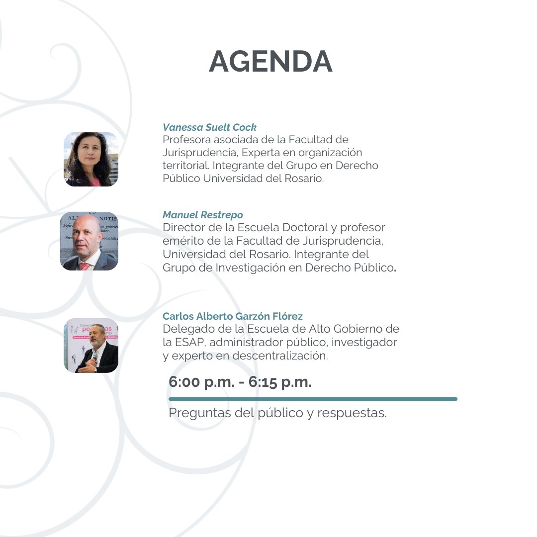 Juris_urosario's tweet photo. @Juris_urosario y @ESAPOficial te invitan a este evento para reflexionar sobre los desafíos y oportunidades de la descentralización y la autonomía territorial en Colombia.

🎟️Registro: https://t.co/JaD0Er37I2

#InvitaciónEventoJuris | #ConectadosConElMundo https://t.co/vs2KraKQU5