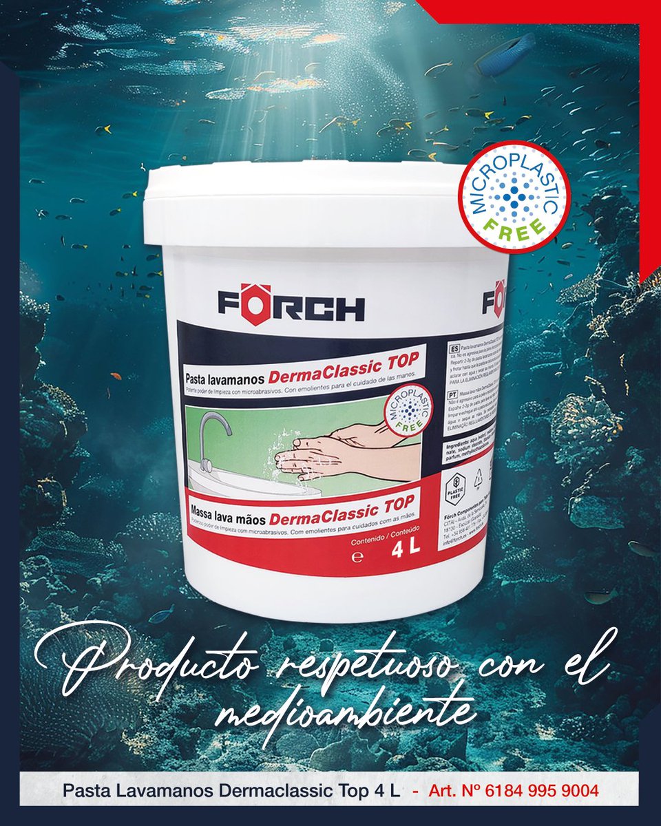 ¡𝑪𝒖𝒊𝒅𝒂 𝒕𝒖 𝒑𝒊𝒆𝒍 𝒚 𝒕𝒖 𝒑𝒍𝒂𝒏𝒆𝒕𝒂 𝒄𝒐𝒏 𝑭Ö𝑹𝑪𝑯! 💦♻️ 𝑷𝒂𝒔𝒕𝒂 𝑳𝒂𝒗𝒂𝒎𝒂𝒏𝒐𝒔 𝑫𝒆𝒓𝒎𝒂 𝑪𝒍𝒂𝒔𝒔𝒊𝒄 𝑻𝒐𝒑.
💧 Microabrasivos naturales que eliminan hasta la suciedad más rebelde.
🌿Esencia de lavanda para un aroma fresco y limpio en tus manos.
🖐️