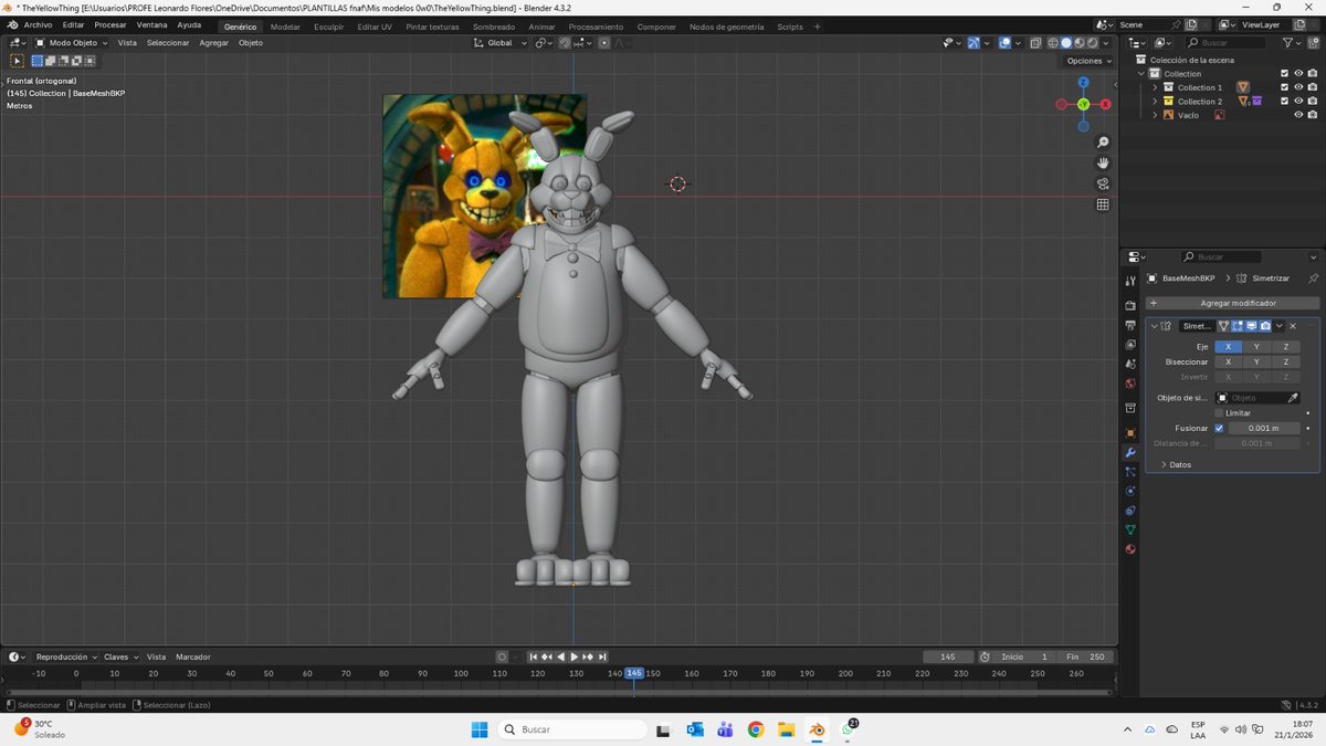 JervasioChe's tweet photo. Here's a sneak peek at The Yellow Thing. Sorry for the wait, I didn't know how to draw a body or the flesh inside the suit.
Image edit: @Daveon64
#FNAF #fnaffanart #fnafIntoThePit #theyellowthing #blender #modeling #blender3d #fnafblender #Yellowrabbit #Williamafton https://t.co/sxmpoFtS8e