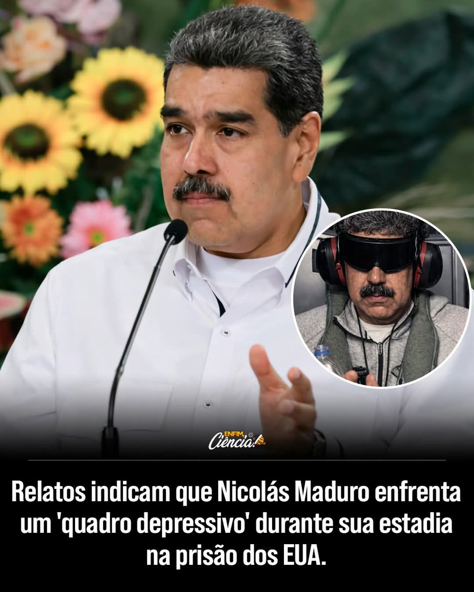 SensoCrtico1's tweet image. Fontes próximas ao entorno de Nicolás Maduro afirmam que o ex-mandatário venezuelano estaria passando por um quadro depressivo severo enquanto permanece detido nos Estados Unidos. Segundo essas versões, o deterioro emocional estaria ligado às condições de confinamento, ao…
