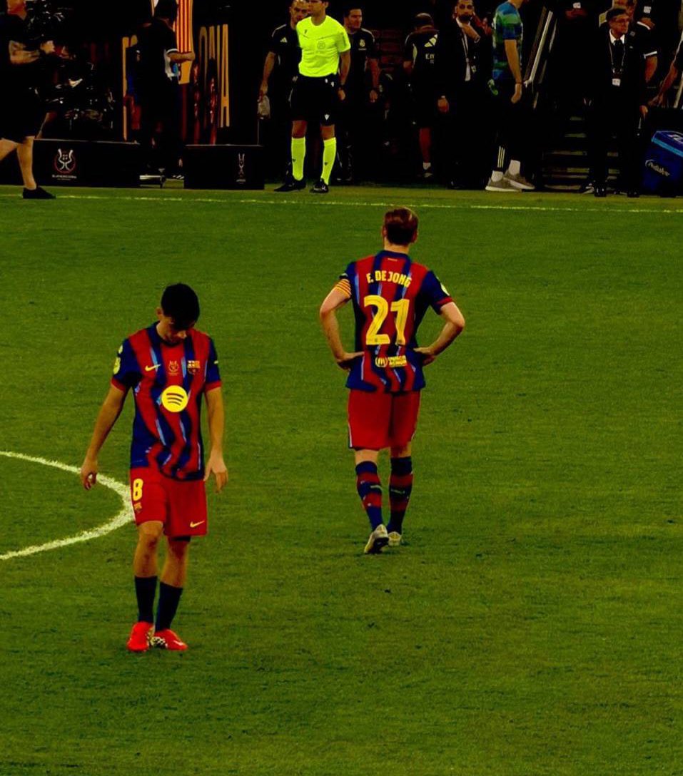 theberneese's tweet image. We will play against Copenhagen without Frenkie and Pedri💔