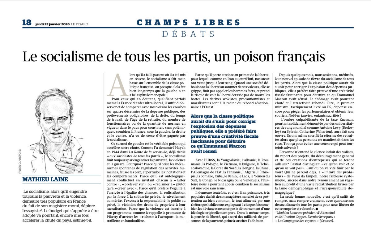 La seule vraie alternative ? En finir avec quarante ans de socialisme de tous les partis. 
<a href="/Le_Figaro/">Le Figaro</a>