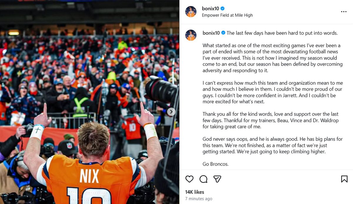 TheBroncosWire's tweet image. Broncos QB Bo Nix releases statement after undergoing ankle surgery: broncoswire.usatoday.com/story/sports/n…
