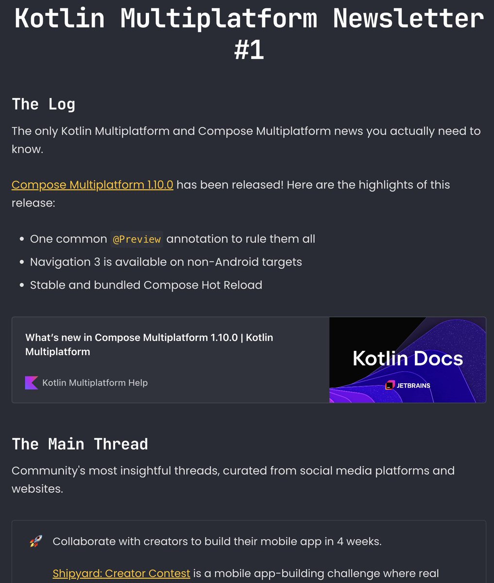 commonMain.dev • Kotlin Multiplatform Newsletter tweet media
