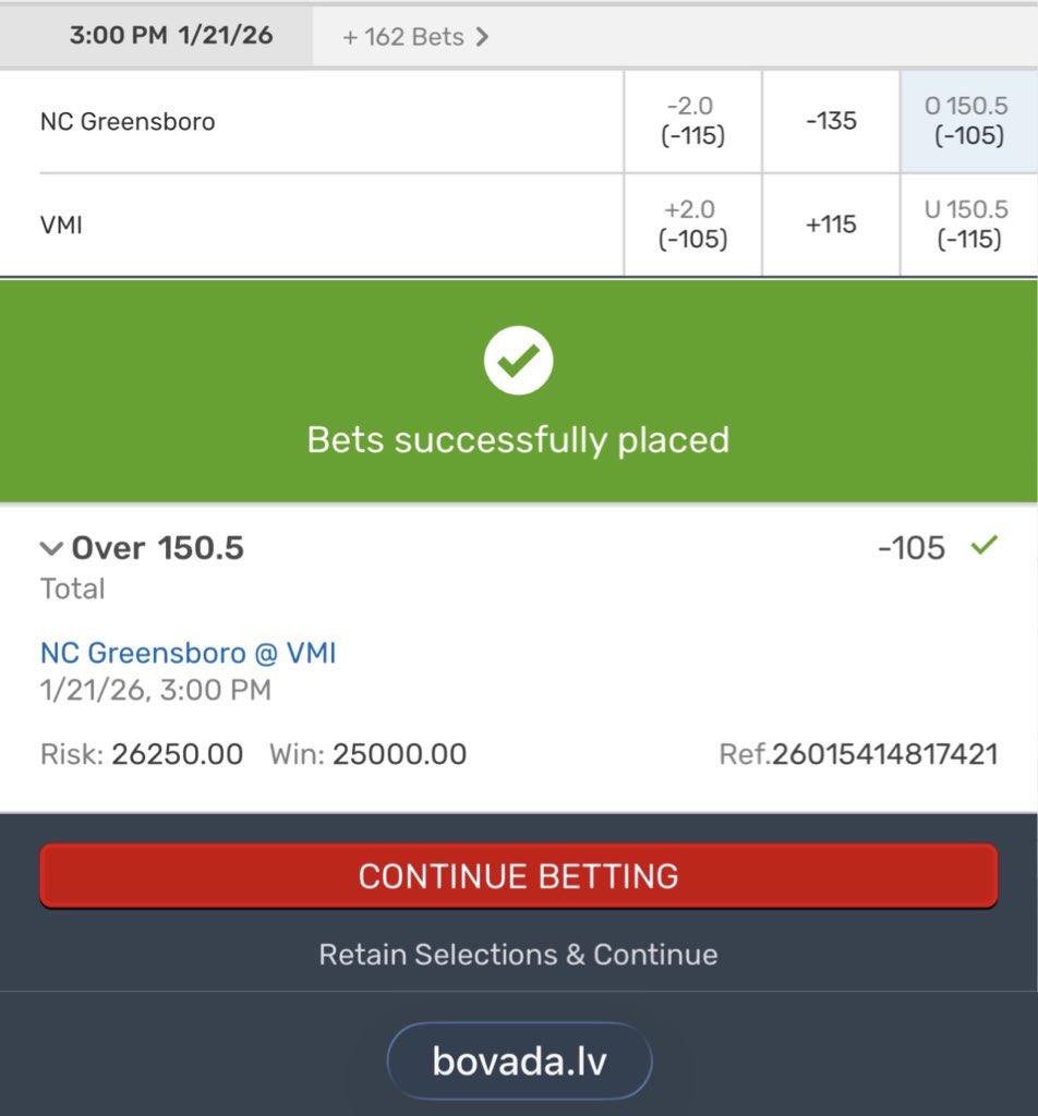 TweetyFades's tweet photo. 🏀#CBB (First Slate!!)

⭐️25* UNCG/VMI o150.5 (-110)
⭐️15* UNCA/SCUS o141.5 (-110)
⭐️15* ND/UNC o149.5 (-110)

Bounce back incoming!🍀

Good luck!
#VIPS⭐️ https://t.co/FJZF1V7lCk