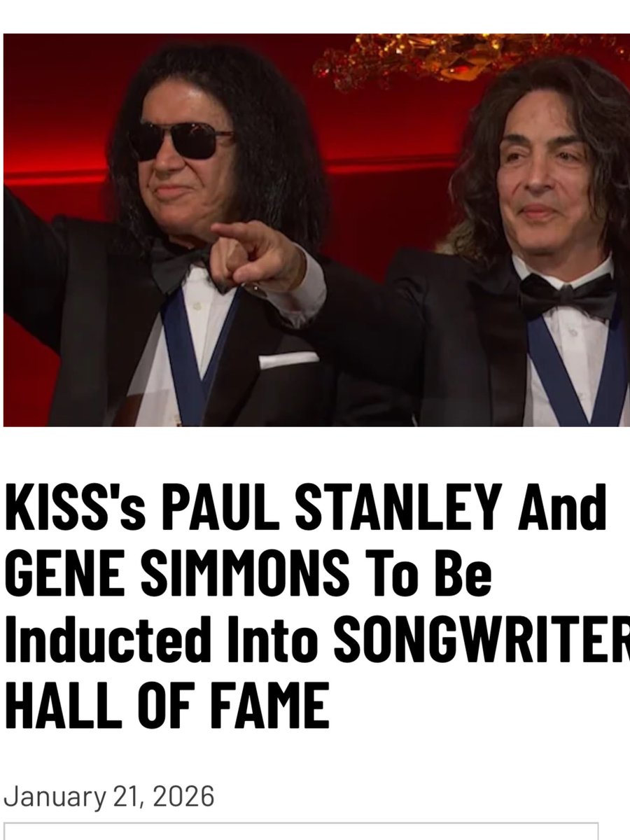 #KISStory: 
Well deserved. Did they re- invent the wheel? No. However. For a half century they penned songs for a multigenerational throng. That MILLIONS of people know, and love
👏🏻👏🏻💜❤️
#KISS