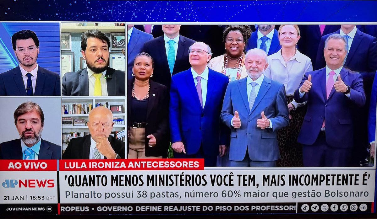 MarceloRoMonte's tweet image. Apontar qual a afirmação mais imbecil feita pelo ex-presidiário que por infelicidade ocupa no momento a presidência da República é tarefa dificílima - mas hoje ele parece ter se superado.

“Ficam dizendo que temos que cortar ministérios para cortar gastos. Ora, quanto menos…