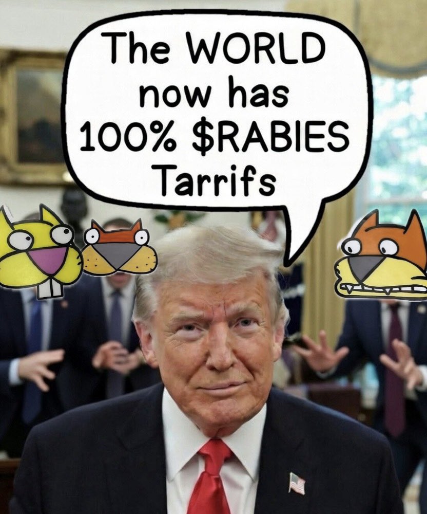 BaseOnRabies's tweet image. Now he’s really gone mad!! 🤪 @realDonaldTrump bringing in The $RABIES New World Order 🫡

0xa4c5bda935aad63578bc1557736c71560bc44add