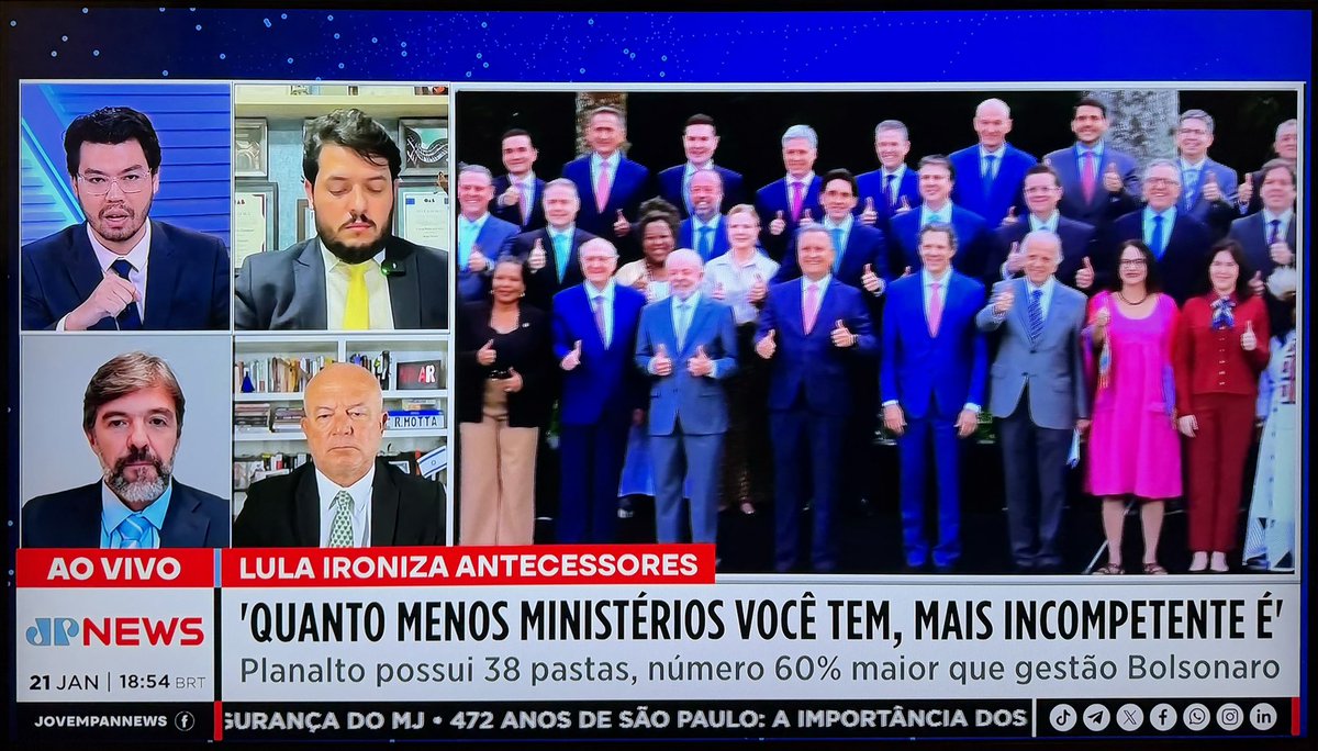 MarceloRoMonte's tweet image. Apontar qual a afirmação mais imbecil feita pelo ex-presidiário que por infelicidade ocupa no momento a presidência da República é tarefa dificílima - mas hoje ele parece ter se superado.

“Ficam dizendo que temos que cortar ministérios para cortar gastos. Ora, quanto menos…