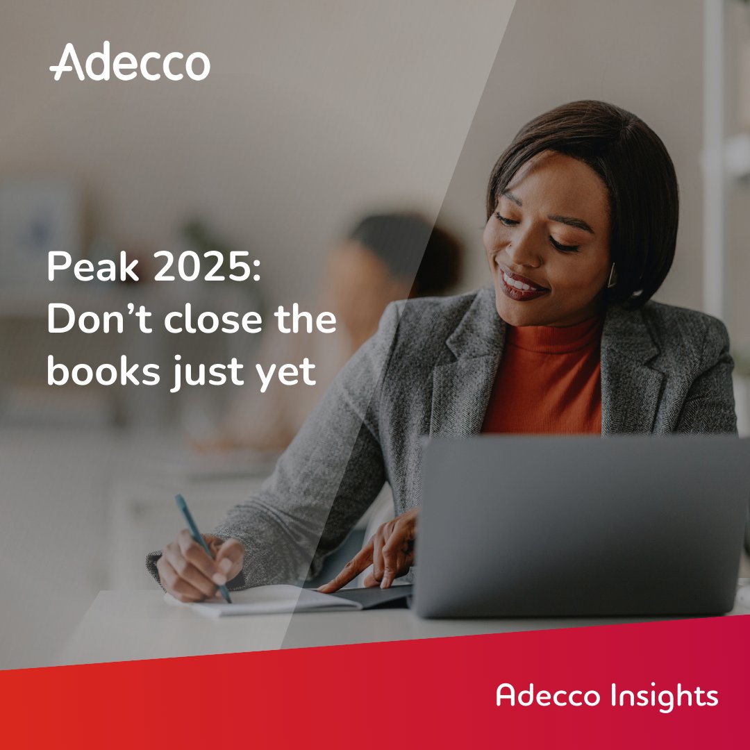 AdeccoUSA's tweet photo. Closed the book on peak 2025? Think again.

That mistake could cost you in just a few short months.

There’s one more job to do: A post-peak review. Now is the perfect time to take a look back and identify your takeaways before summer. https://t.co/627WBIjlpA