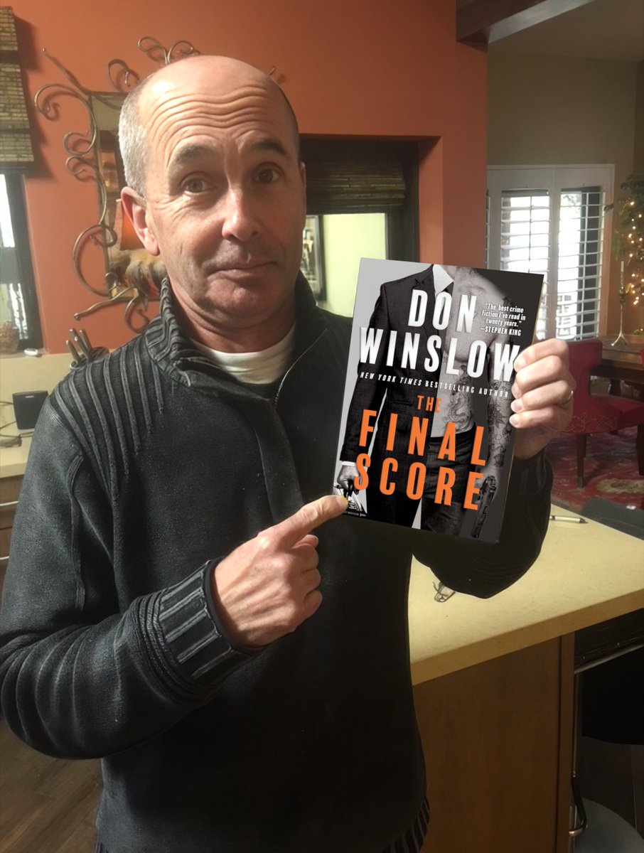 donwinslow's tweet photo. Dear friends,

My new book THE FINAL SCORE comes out on Tues (Jan 27). I'm excited for you to read it.

Thank you to everyone who has pre-ordered the book.

Amazon/B&amp;N have it at ***THIRTY PERCENT OFF*** off today! 

Amazon: https://t.co/29UVY2C896
B&amp;N: https://t.co/4N7EmUwIQy https://t.co/OmVjwtrd1z