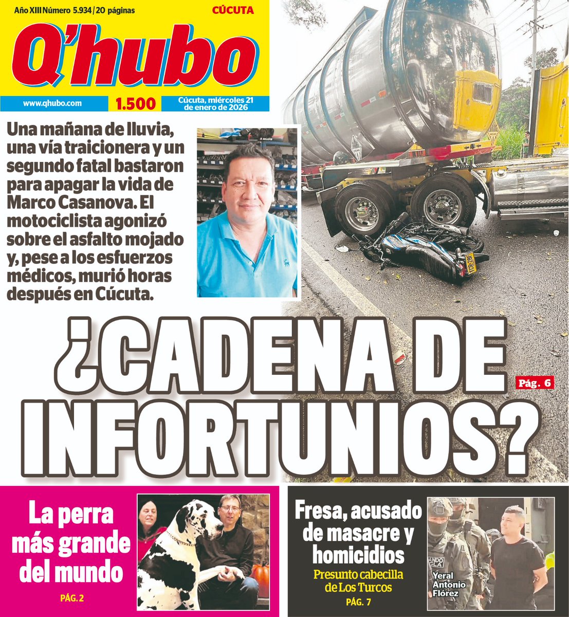 Les compartimos nuestra edición de hoy 21 de enero de 2026. Somos el diario popular de Cúcuta, el de las mejores historias