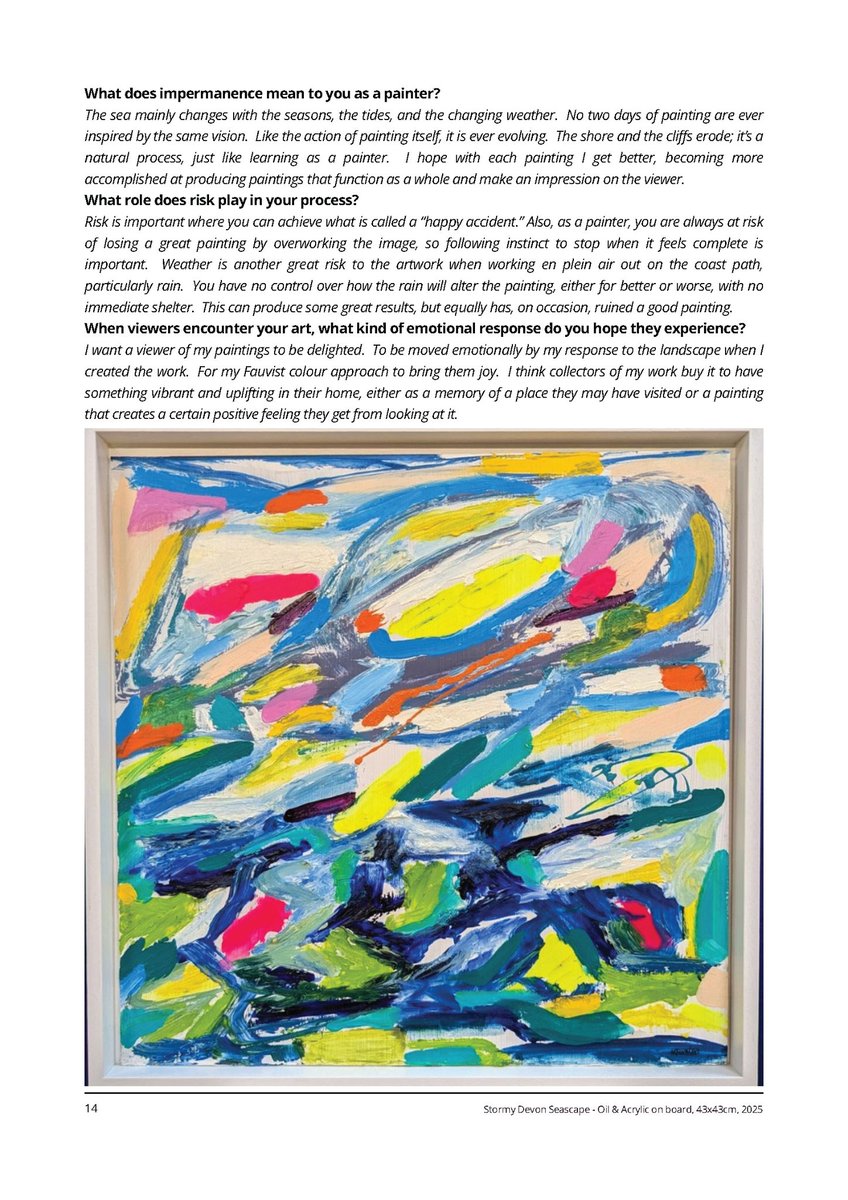 nigelwatersart's tweet photo. I'm Published In The Special Edition 92 of @collect_artwork Water &amp; Metaphors Magazine Georgia 4 pages &amp; interview with very engaging Q&amp;A Thank U Collect Art Georgia
Digital
https://t.co/Jnw9wm01bO
Buy Printed £21.84+P&amp;P
https://t.co/IGQ6nifeG0
Exhibition
https://t.co/zO29Nlrzey https://t.co/nWSqz1iPkE