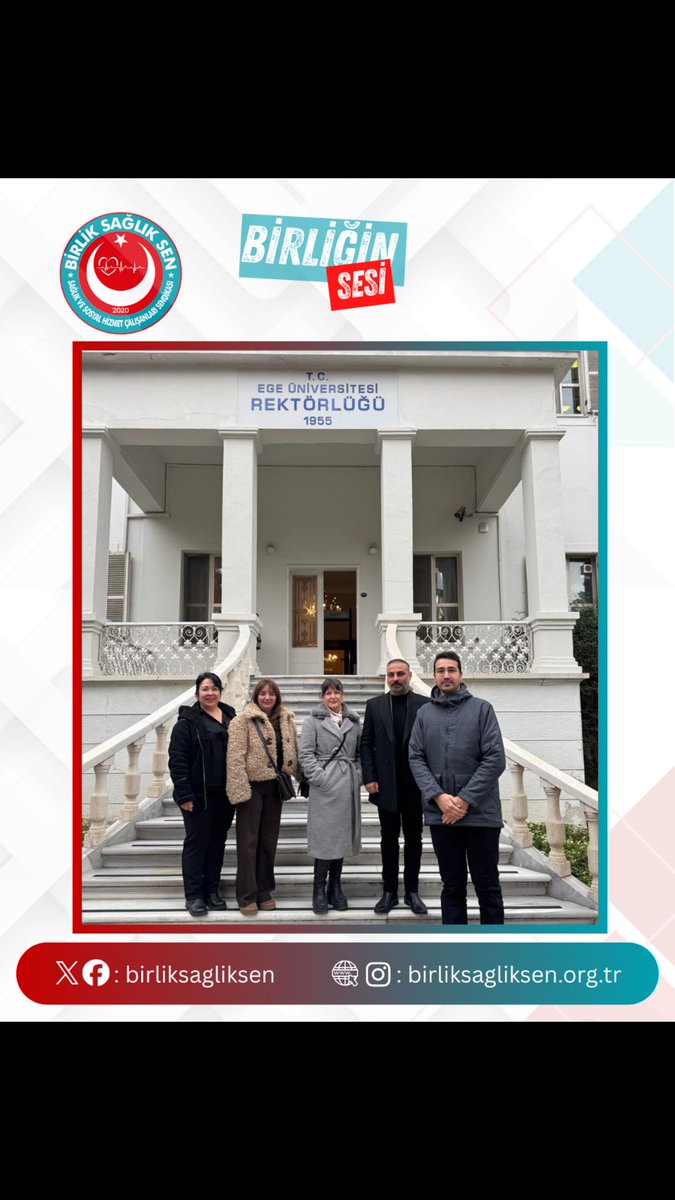 birliksaglik351's tweet photo. BSS Genel Başkan Yardımcısı Mustafa Döven, BSS İzmir Üniversiteler Şube başkanı Muhammed Danışkan ve yardımcıları Çiğdem Güreşçi, Tennure Çankaya, Nuray Kara; BSS ailesi adına, 
Rektör Yardımcılığı görevine atanan Sayın Prof. Dr. Tahir Yağdı’ya  nezaket ziyaretinde bulunmuştur. https://t.co/yVJr11zTLE