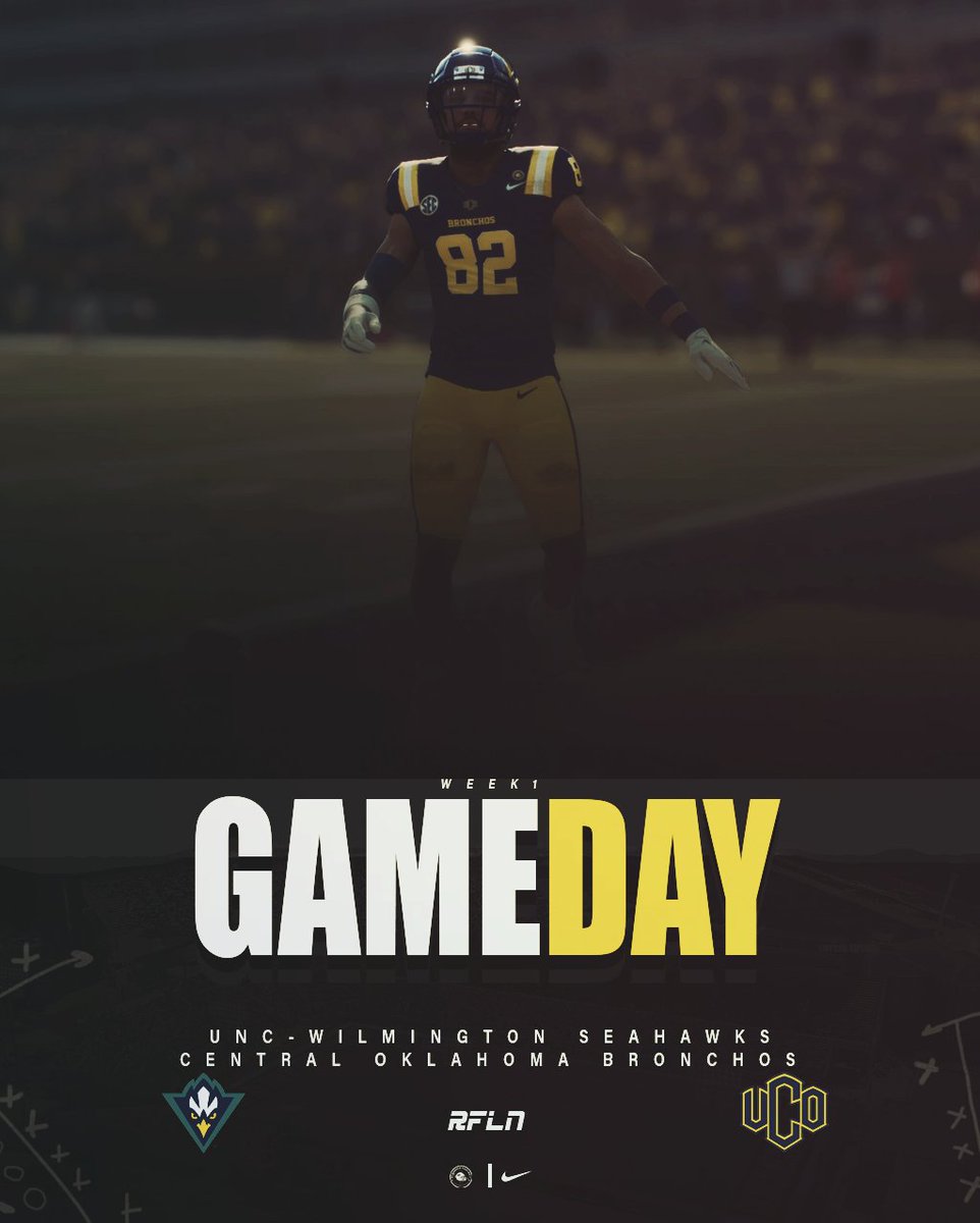 RFCLUCO's tweet photo. IT'S GAMEDAY!!

We welcome in the Season 9 National Champions to open the season! UNC-Wilmington vs UCO at 8:30 CT!
https://t.co/IN982Hk8xk https://t.co/lDEf4u5CWv