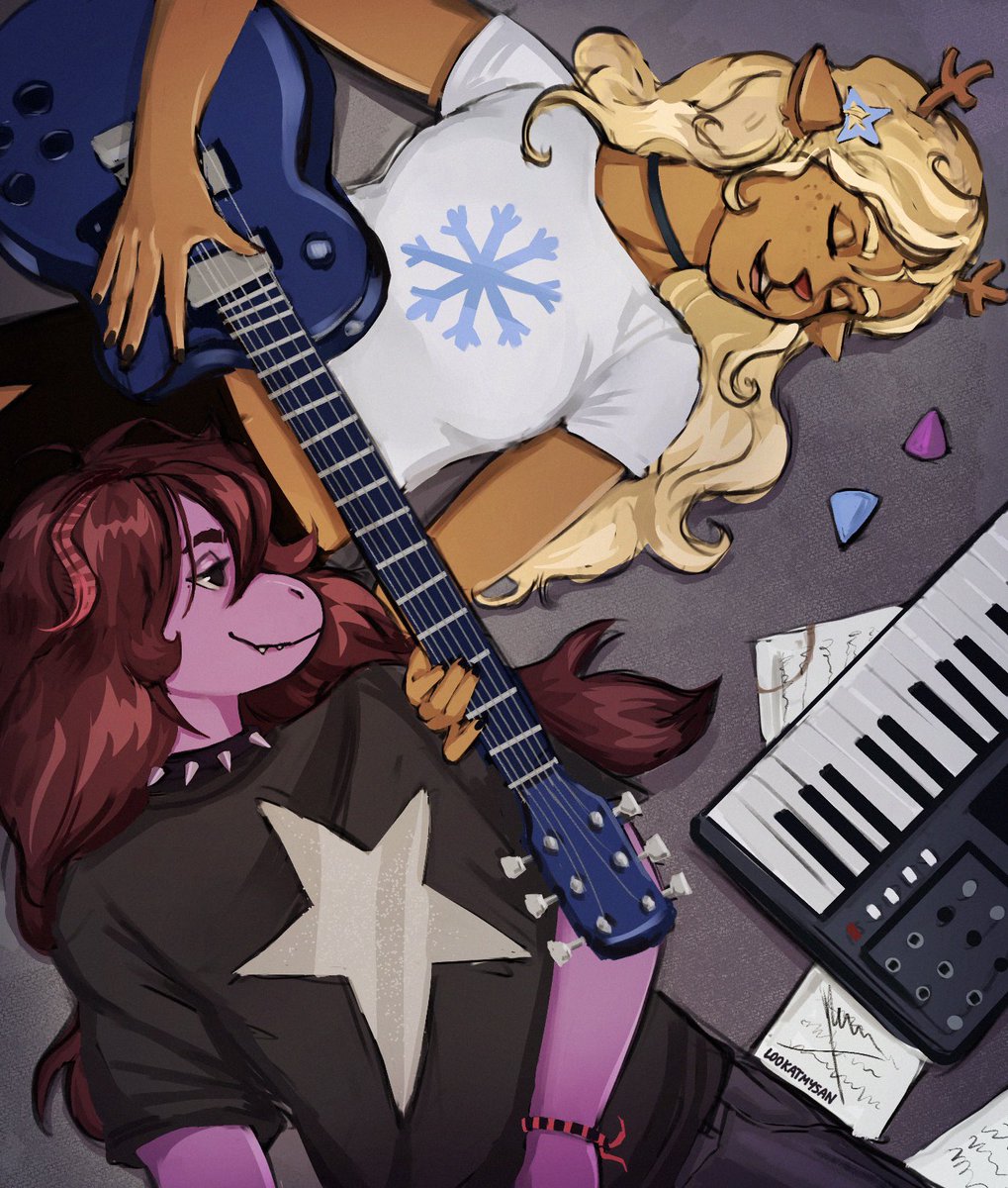 LookatmySan's tweet image. jam session ⋆⭒˚.⋆
#suselle #DELTARUNE