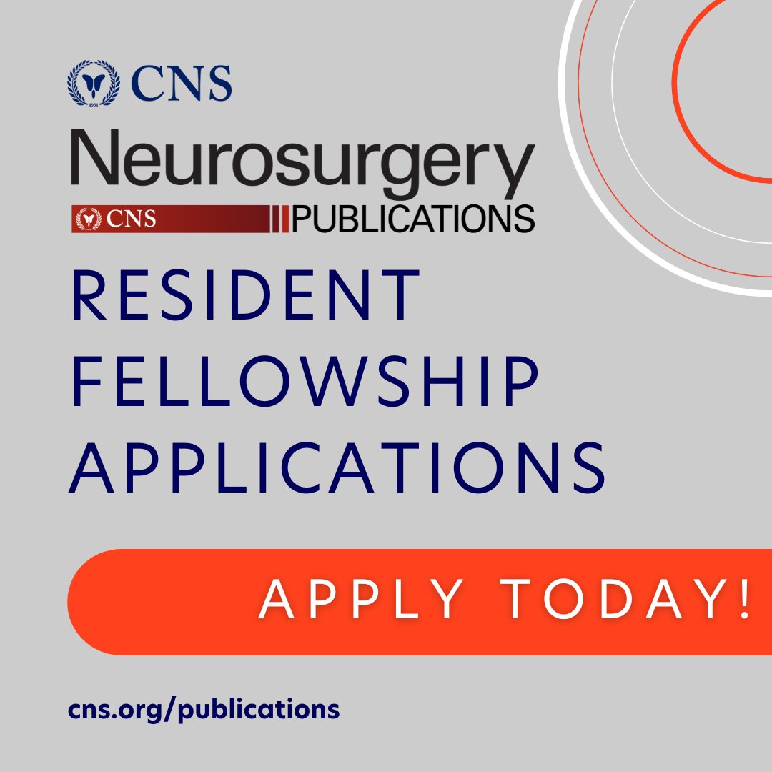CNS_Update's tweet image. Only two weeks left to apply for the @NeurosurgeryCNS Resident Fellowship! Learn more and submit your app by February 3: bit.ly/3UJOycv

#CNSJournal #residents #fellowship #neurosurgeons
