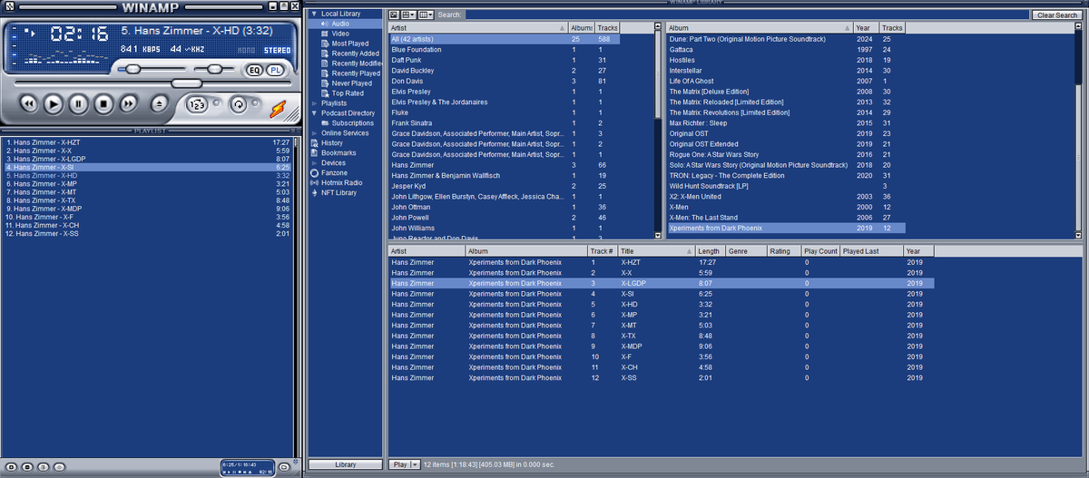 I would like to inform everyone; I've installed winamp again.