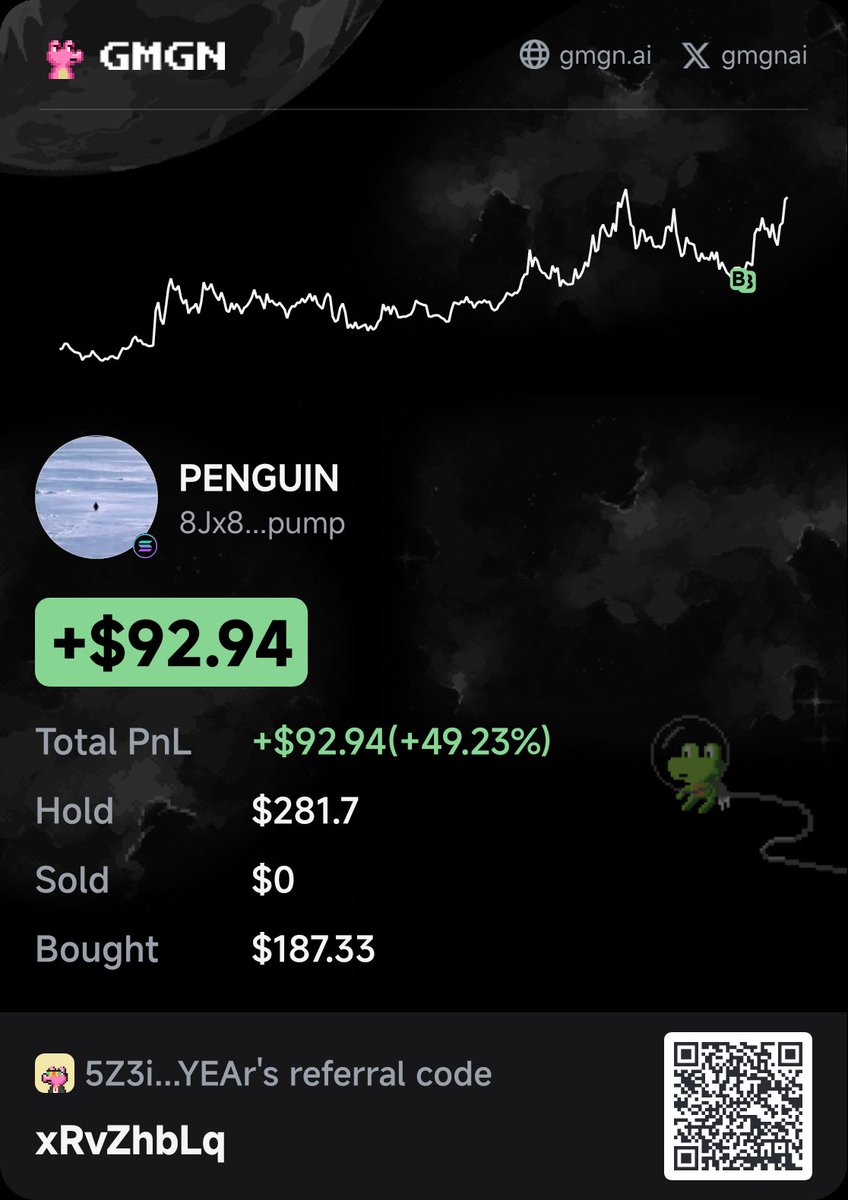 Use GMGN to spot opportunities faster and trade quicker! #GMGN invites you  to make money together! https://t.co/vezyDqLF4K $PENGUIN