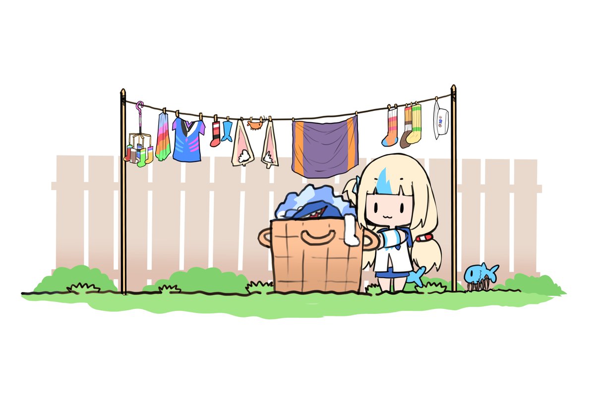 「Laundry Day #sabart」|advarcherのイラスト