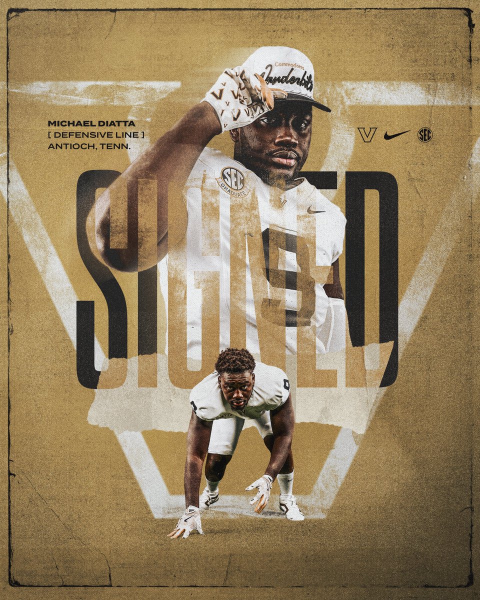 VandyFootball's tweet image. Signed and sealed 🖋️

Officially a Commodore, @michaeldiatta03