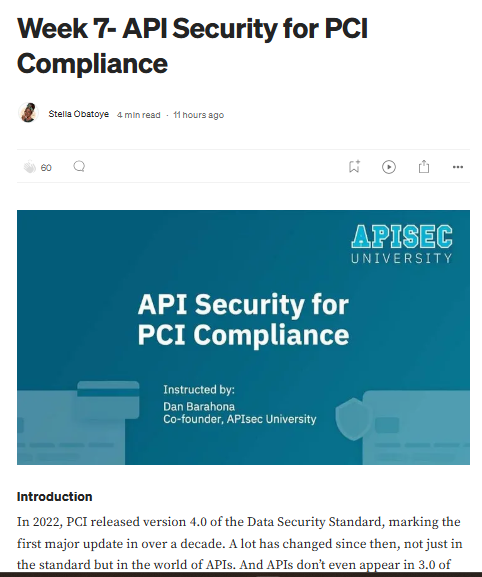 StellaObatoye's tweet photo. Day 21

I learnt about Access Control vulnerabilities on @PortSwigger .
Completed three labs on Access control Vulnerabilities.

I published an article on Medium, "API Security for PCI Compliance".
https://t.co/wQCBeDqdeu

#OneCybersecurityThingADay https://t.co/OeBHAuYEEx