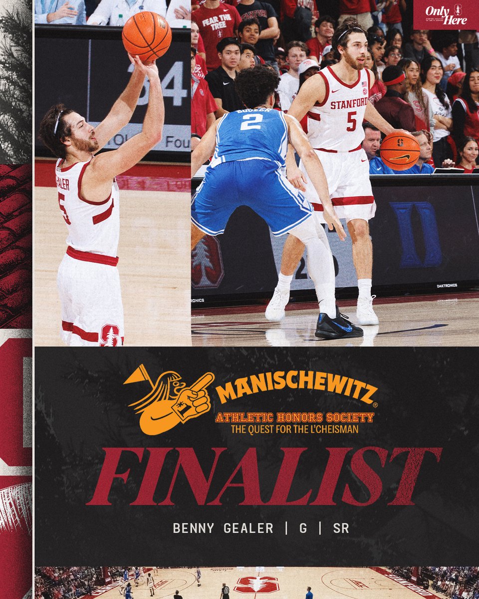 StanfordMBB's tweet photo. Stanford has a Heisman. Next Up: L'Cheisman!

Benny Gealer has been named a finalist for the L'Cheisman Award, presented to the top Jewish athlete in the country by the @ManischewitzCo Athletic Honors Society.

Vote for Benny: https://t.co/7LxElANjm2 #GoStanford https://t.co/SgiFeBiX0M