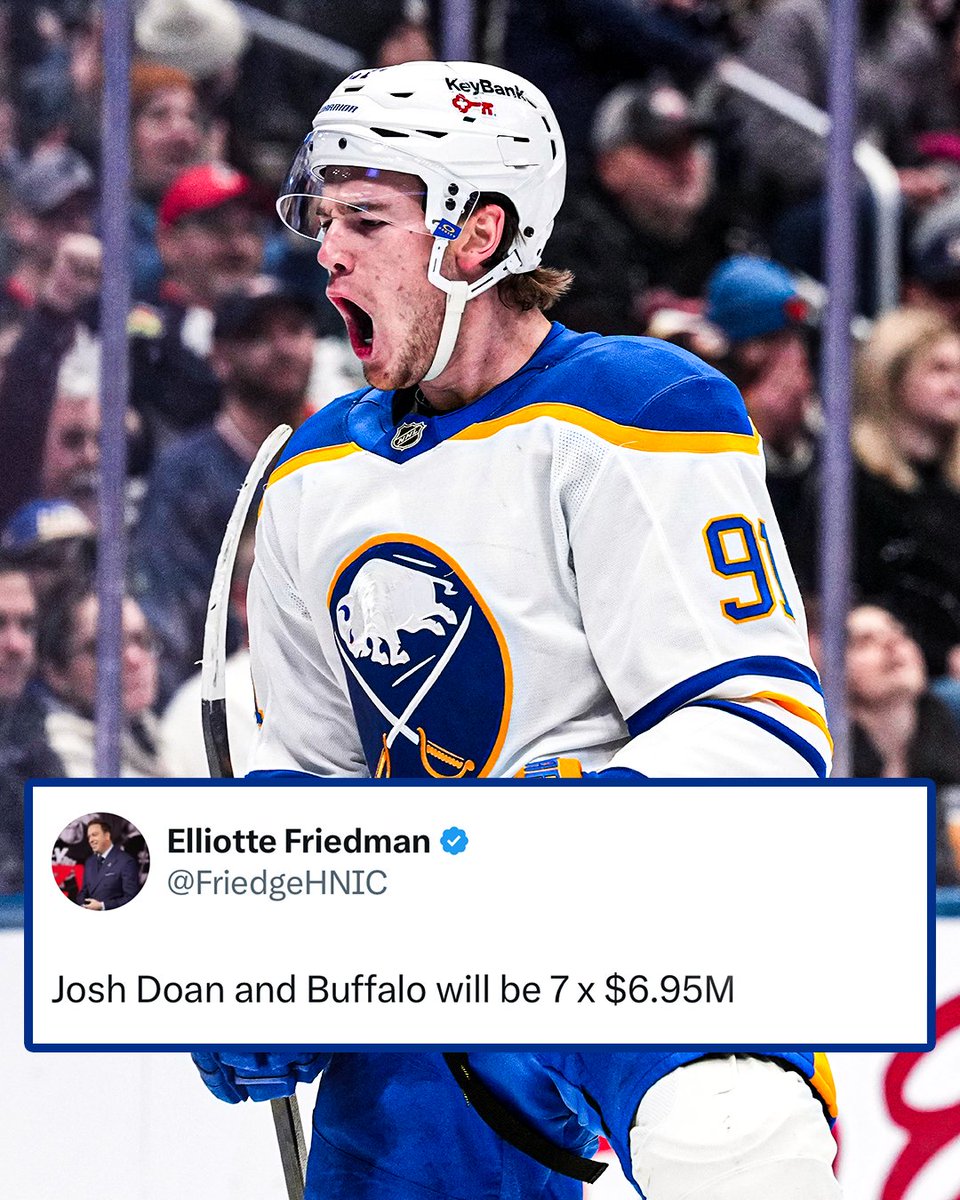 TheChargingBUF's tweet image. JARMO MASTERCLASS.

JOSH DOAN IS A SABRE FOR THE NEXT 7 YEARS 🔥