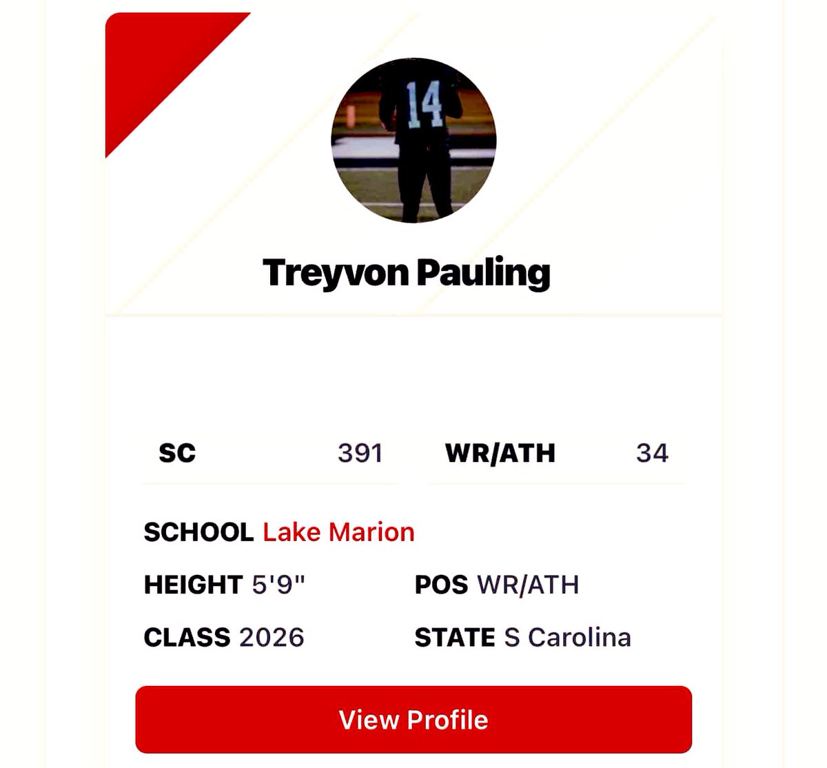 Blessed to be ranked #34 WR in the state of South Carolina 🙏
Grateful for the journey but the job is not finished! <a href="/HighSchoolBlitz/">High School Blitz</a> <a href="/iguerin/">Ian Guerin</a> <a href="/DeBree_Football/">DeBree Football</a> <a href="/ProwlerRecruit/">The Prowler LLC</a>