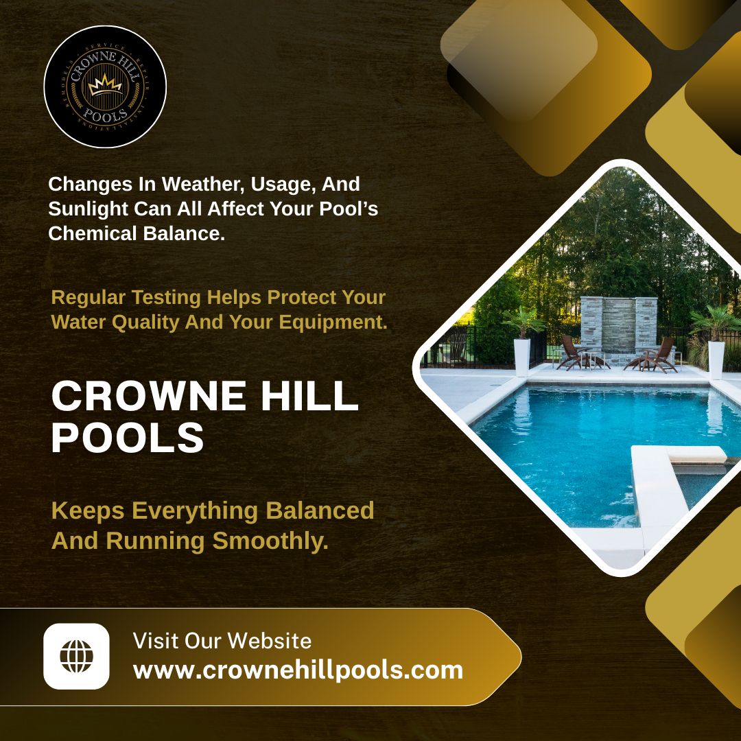 Crownehillpools's tweet image. Balanced water is about more than clarity. It helps protect your pool system and keeps swimming comfortable.

#PoolChemistry #WaterBalance #PoolCareTips #CrowneHillPools #HealthyPool