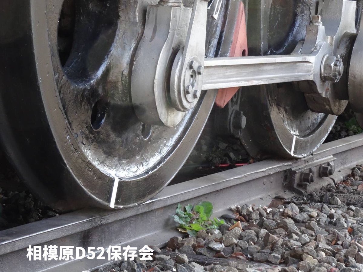 sagamihara_D52's tweet photo. おはのべ〜🚂☀️☀️☁️☀️

相模原D52保存会です。

1月22日2時35分
鹿沼公園駅にピカピカの
蒸気機関車列車到着、
各動輪の白線表示が書き直しでスッキリ気持ちよく締まりがでました🚂

次回の運転室公開は、
1月25日です。
雨天中止。

#淵野辺 
#鹿沼公園
#D52235 https://t.co/vOKtJ3dNFQ