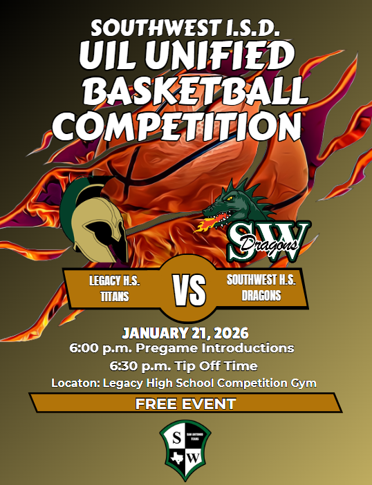 Come out and support our Unified Basketball Teams tonight at Legacy High School. Good luck Teams!