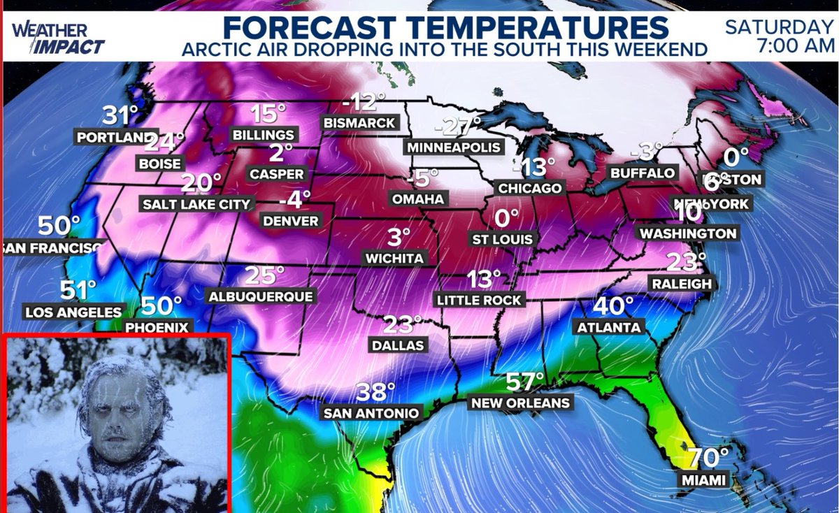 mymixtapez's tweet image. Doctors say a dangerous Arctic blast is set to hit the U.S. this weekend — spending just 9 minutes outside could reportedly be deadly 🤯