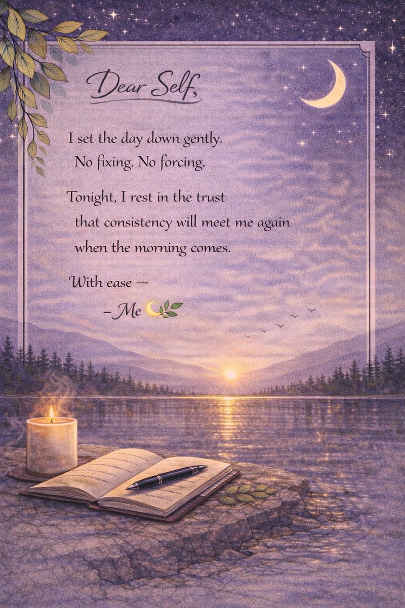 Sampee24_7's tweet photo. Quiet effort still counts.
#EveningReflection #QuietProgress #MindfulLiving
#SoftEvening #DailyAffirmation #SelfAcknowledgement
#InnerCalm #SlowDown #GentleGrowth https://t.co/G1U2pElsl0