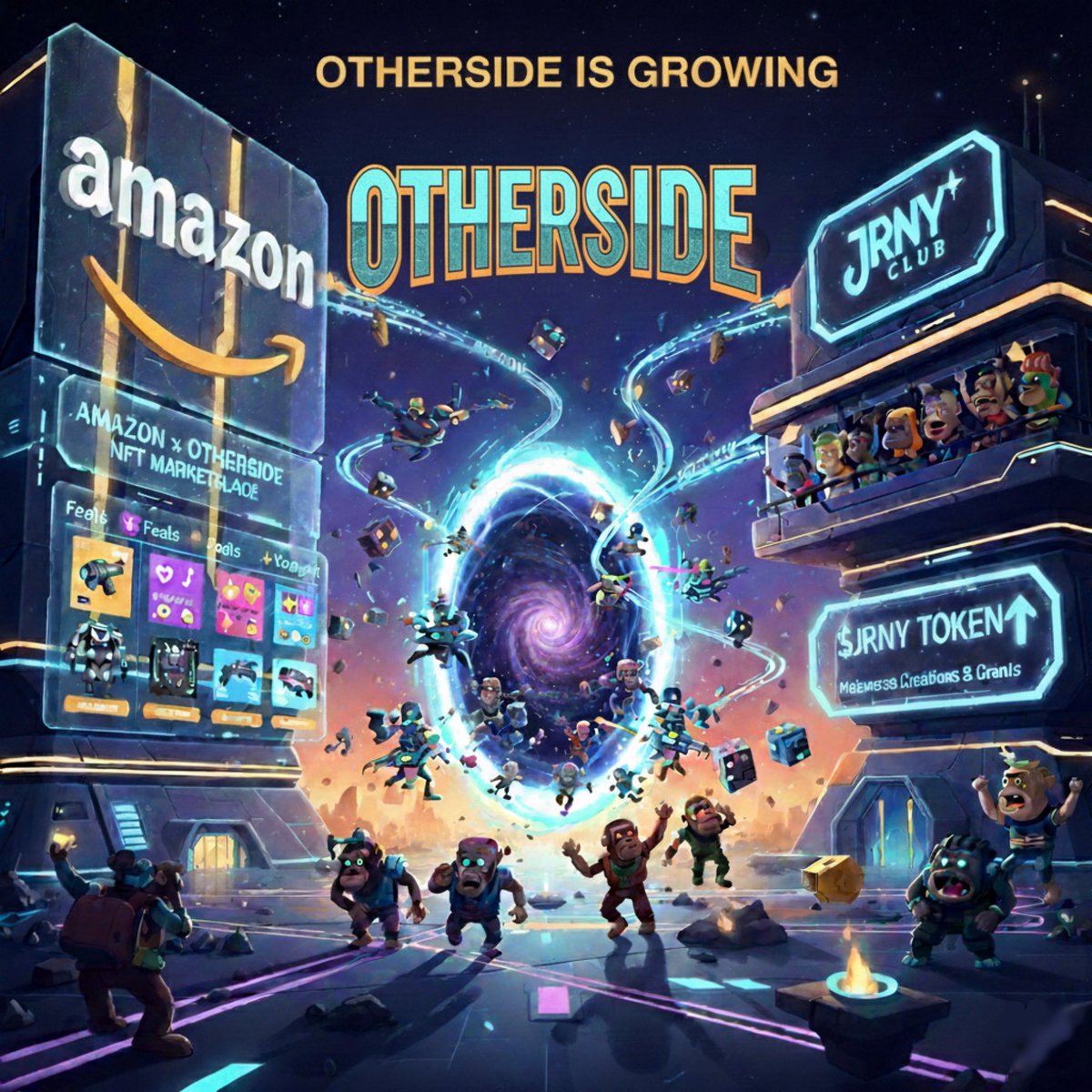 JRNYFlipFrenzy's tweet photo. The Sleeping Giant Has Awakened: Amazon x Otherside is Here. 📦🚀
Most people are missing the forest for the trees. They see "another NFT drop" and look away. They’re missing the biggest development in NFT history.
Amazon has officially partnered with Otherside to build a mainstream-ready metaverse marketplace. This isn't just a pilot; it’s a fundamental bridge between the world’s largest retailer and the future of digital ownership.
The Strategy is Clear:
• Mainstream Tech: Buy digital assets with a standard Amazon checkout—no crypto hurdles.
• Instant Utility: Items like the sold-out "Boximus" avatar and the brand new "Feels" packs (launching tomorrow at 9am PST!) are instantly redeemable as NFTs on ApeChain.
• Scalability: We are moving toward a world where thousands of items will be listed on Amazon, ready for the metaverse.
Where We Fit In:
We are leaning into this revolution head-first. Our ecosystem is fully integrating with Otherside, allowing you to use your PFP NFTs as playable avatars. We also have our own exclusive Feels packs and collectibles hitting the Amazon marketplace in the coming batches.
Between the Amazon marketplace and our native $JRNY marketplace, we are building a dual-engine economy for our creators and community.
The market is quiet now, but the infrastructure is being laid for the next 10x explosion in active users. Don't wait for the mainstream to "get it."
The portal is open. See you in the Otherside. 💎🌌
#Amazon #Otherside #ApeChain #JRNY #Web3 #Metaverse #yuga #othersidemeta