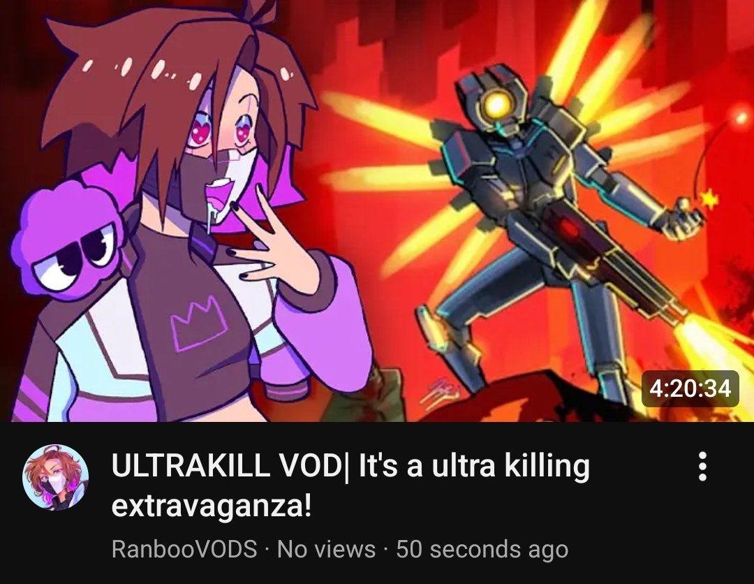 RanbooUpdatesES's tweet photo. — ¡RanbooVODS subió un nuevo video!

> ULTRAKILL VOD | ¡Es una extravagancia de ultra asesinatos!
[https://t.co/lAozqxrmNw] https://t.co/s62cIbEZuc