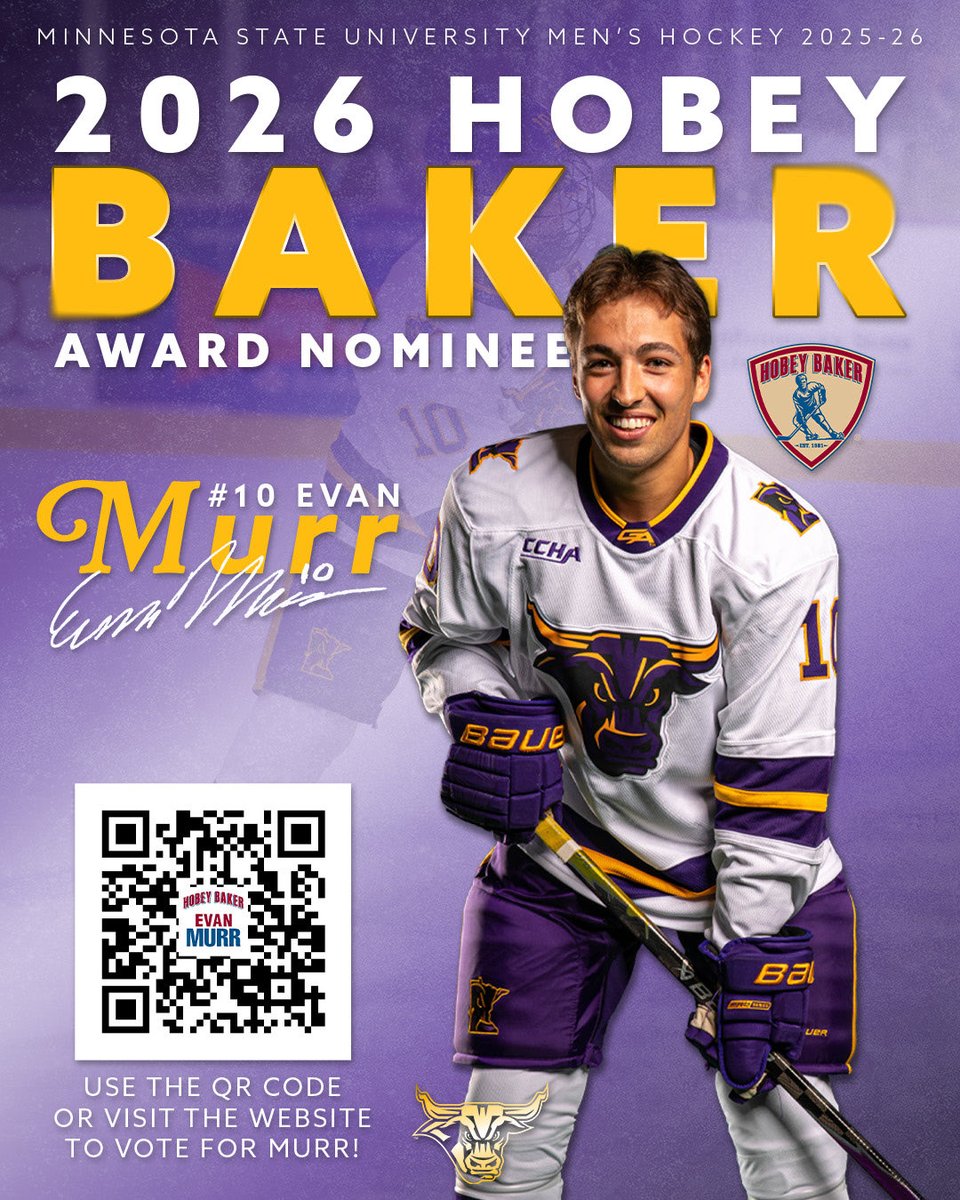 MinnStMHockey's tweet image. #10 entered the race for the 2026 Hobey Baker Award! Go vote #MavFam 🤘