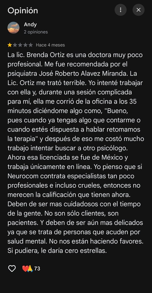 FannyRock's tweet photo. Algunas opiniones de la Clínica #Neurocom https://t.co/ynce0D1sHn