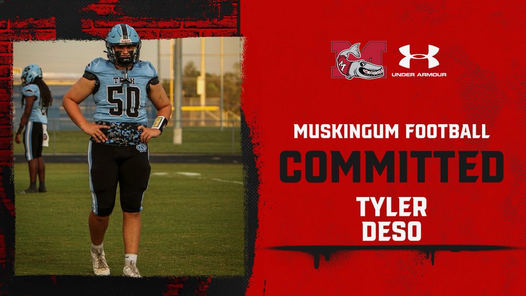 TylerDesoNCT's tweet photo. #AGTG Proud to announce that I’ve committed to Muskingum University!  Thank you @CoachMNardo @CoachFlick12 @CoachNBowie @CoachStevanus  @MuskingumFB  @MuskingumUniv @NatureCoastFB @CoachHawley @CoachPress16 @CoachWill223 @chaseliggett @NCTAthletics 

Let’s go #GoMuskies https://t.co/embbp5qGH5