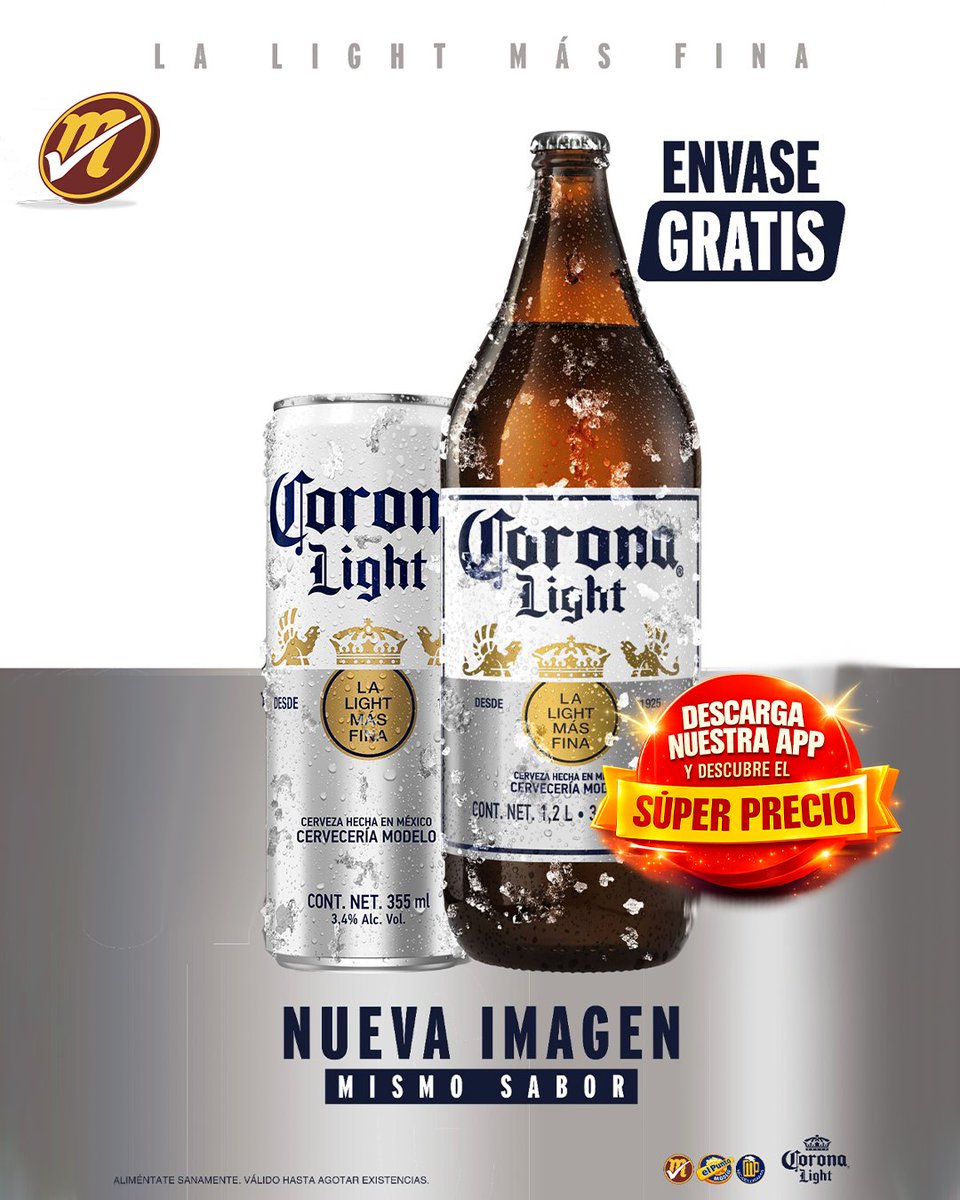 Modelo_PlusMx's tweet photo. 📷 Nueva imagen, mismo sabor ligero.
Corona Light ya está en Modelo Plus. 📷
¿Ya la probaste? https://t.co/ZVXNRwwcYA